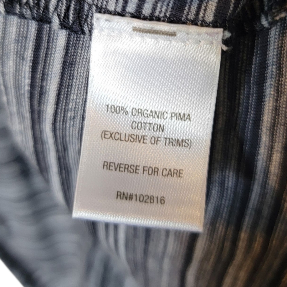 Garnet Hill Tank Women’s Black Gray Faux Wrap Organic Pima Cotton M - Picture 4 of 5